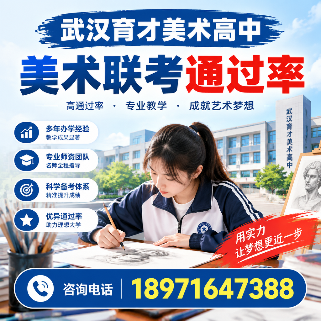 武汉育才美术高中美术联考通过率的秘密：成功的关键