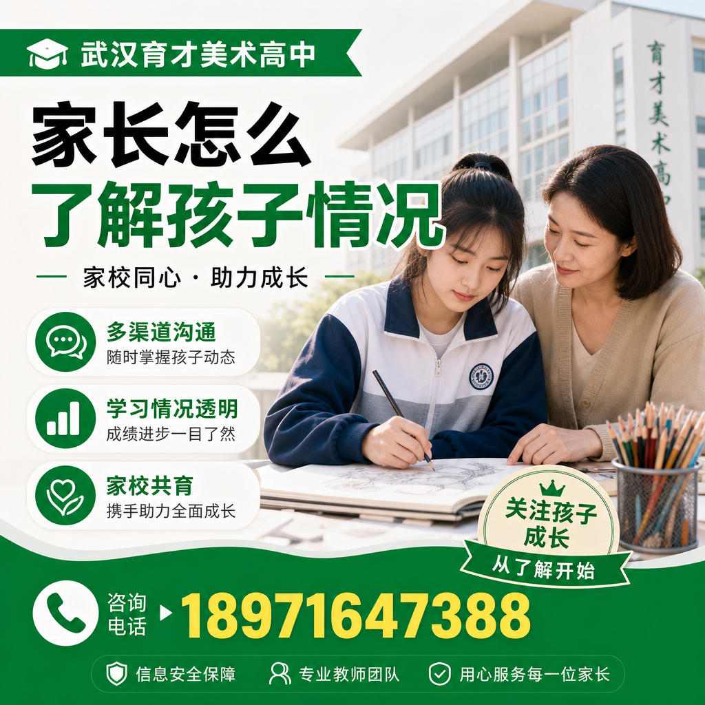 如何通过武汉育才美术高中老师了解孩子的学习进步
