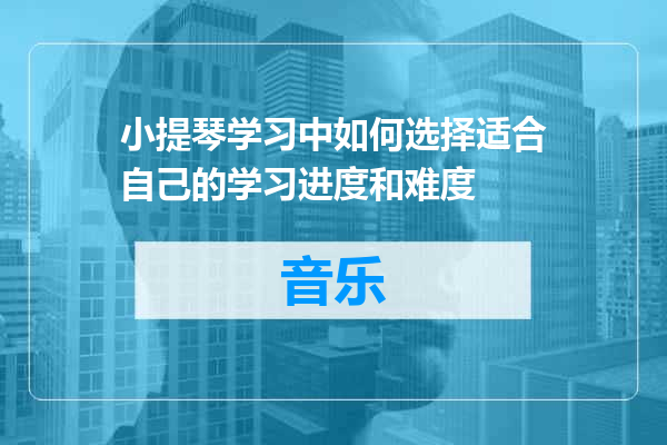 小提琴学习中如何选择适合自己的学习进度和难度