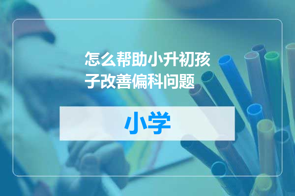 怎么帮助小升初孩子改善偏科问题