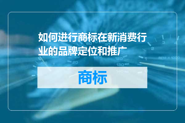 如何进行商标在新消费行业的品牌定位和推广