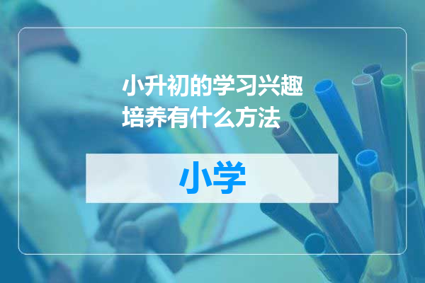 小升初的学习兴趣培养有什么方法