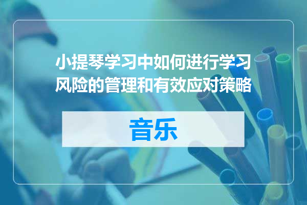 小提琴学习中如何进行学习风险的管理和有效应对策略