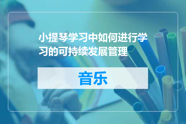 小提琴学习中如何进行学习的可持续发展管理