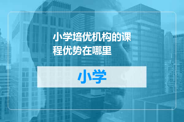 小学培优机构的课程优势在哪里