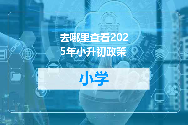 去哪里查看2025年小升初政策