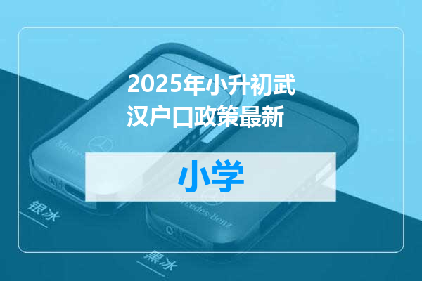 2025年小升初武汉户口政策最新