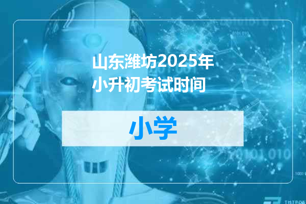 山东潍坊2025年小升初考试时间