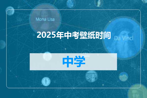2025年中考壁纸时间