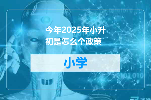 今年2025年小升初是怎么个政策