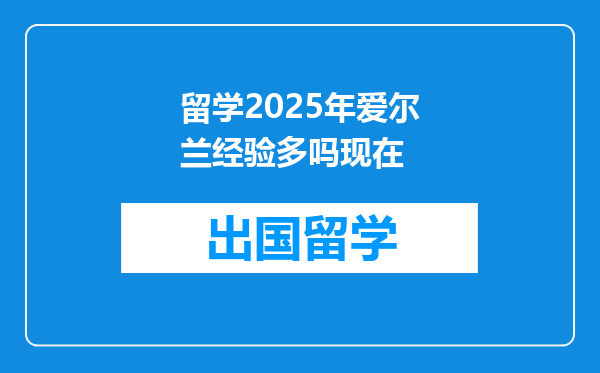 留学2025年爱尔兰经验多吗现在