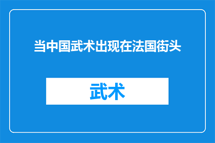 当中国武术出现在法国街头(中国武术的神秘魅力：当它在巴黎街头绽放时，世界是否已经准备好迎接这一传统艺术的复兴？)